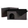 Baxton Studio Faber ModernDark Grey Fabric Upholstered and Wood Cat Litter Box Cover House 194-12519-ZORO